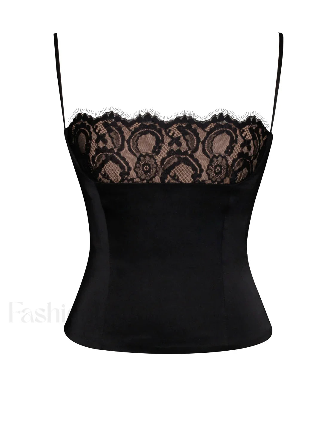 Padma Black Satin Charming Lace Bustier Corset Top XL / US 12 14 Tops