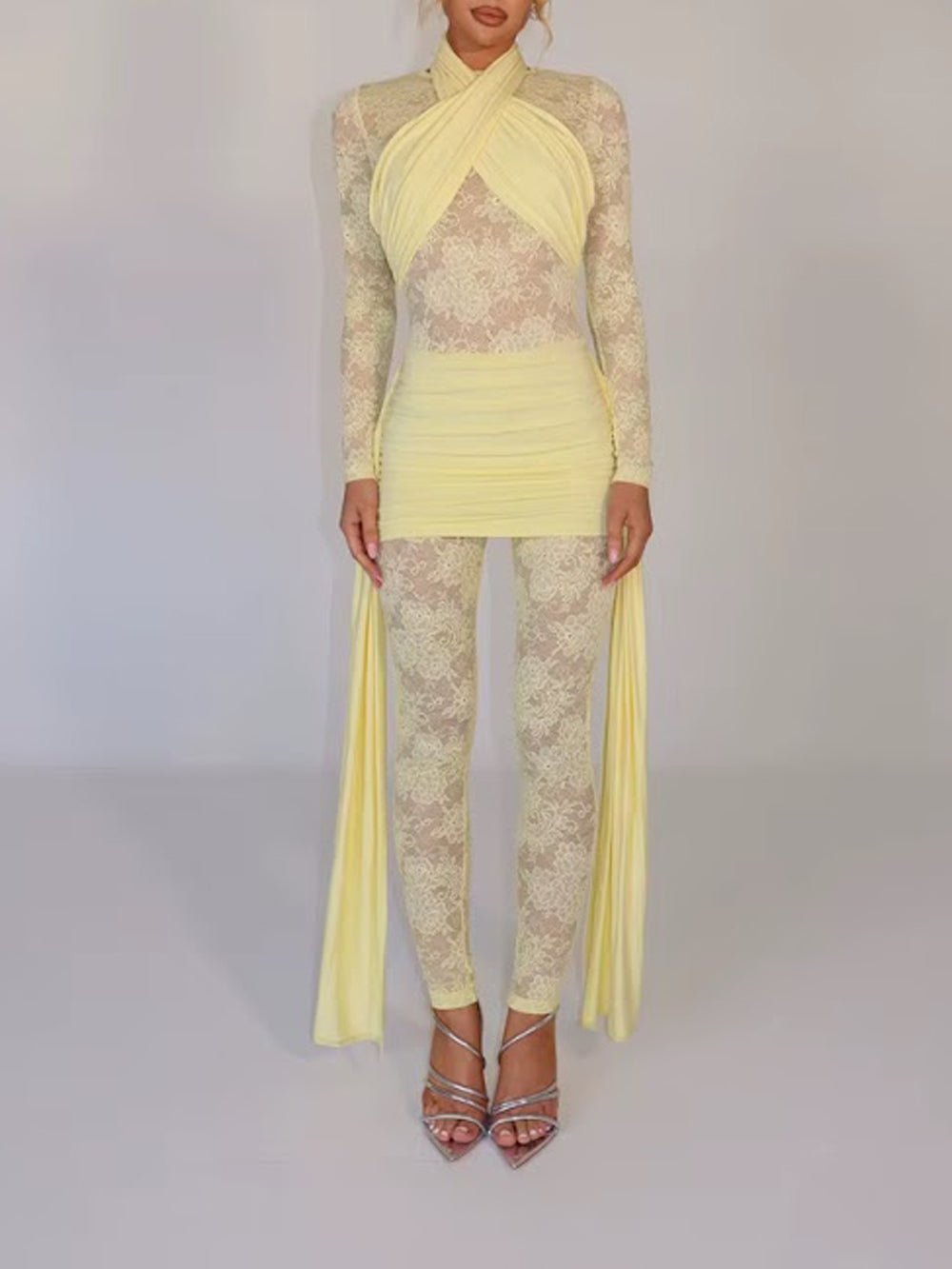 Paloma Lace Mesh Pants Set