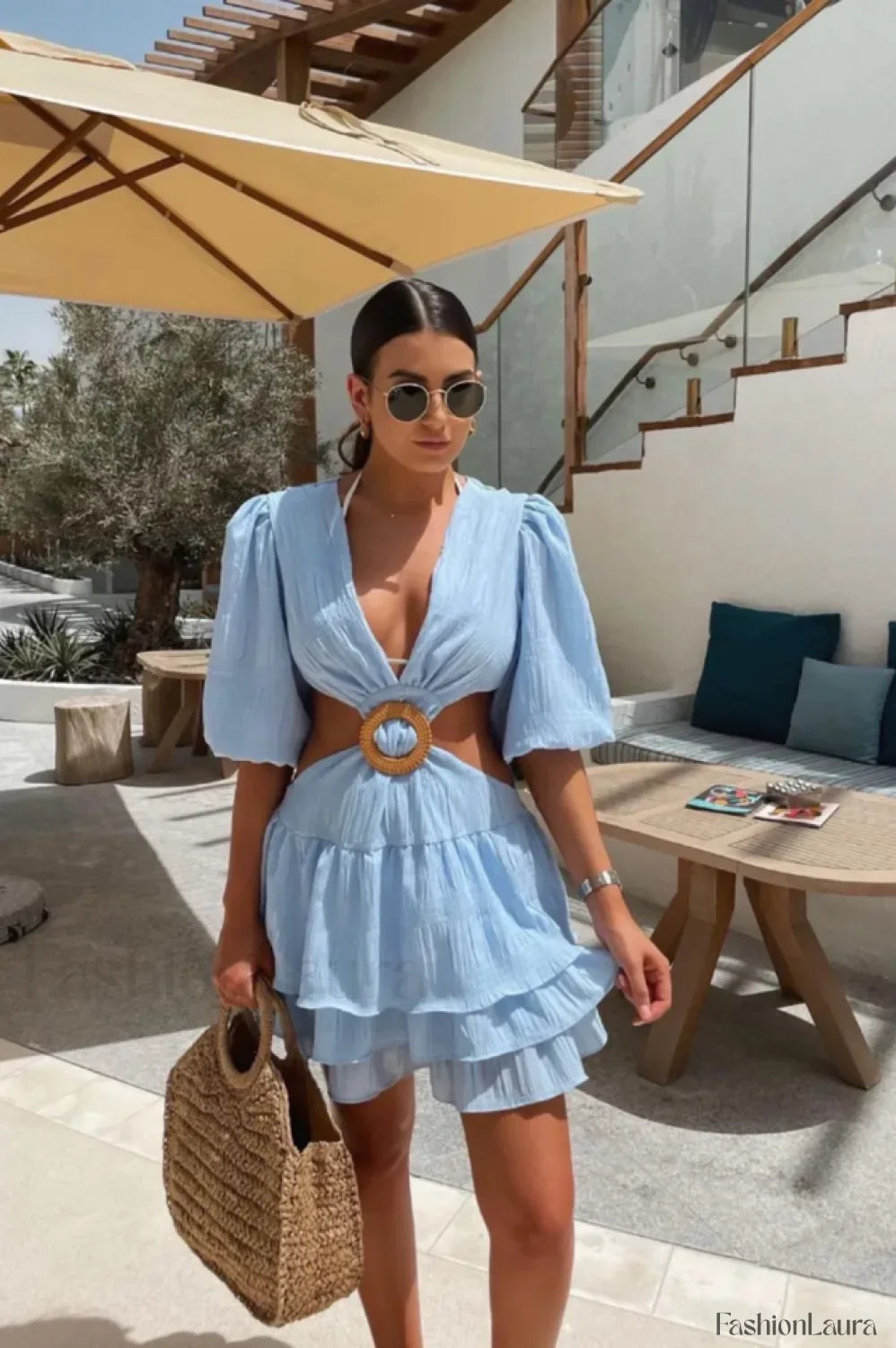 Paloma Puff Stylish Sleeve Mini Dress