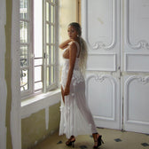 Ivory Bloom Mesh Maxi Dress 3