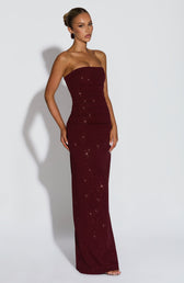 Sparkle Strapless Ruched Maxi Gown 6