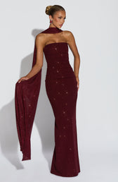 Sparkle Strapless Ruched Maxi Gown 2