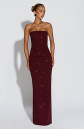 Sparkle Strapless Ruched Maxi Gown 3