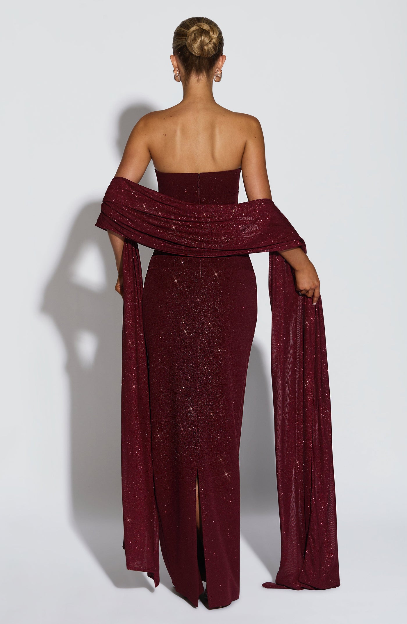 Sparkle Strapless Ruched Maxi Gown 4