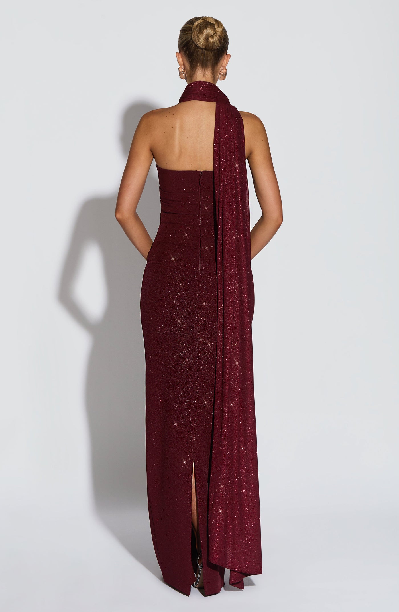 Sparkle Strapless Ruched Maxi Gown 7