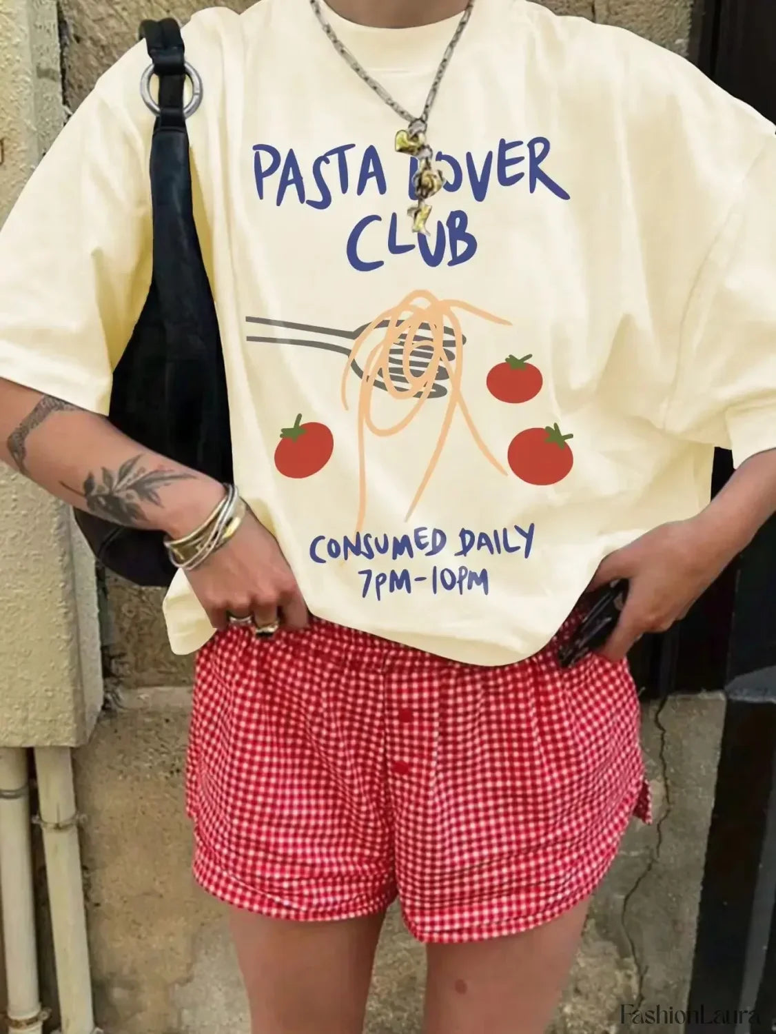 Pasta Over Clu Band Harajuku Aesthetic T-Shirt