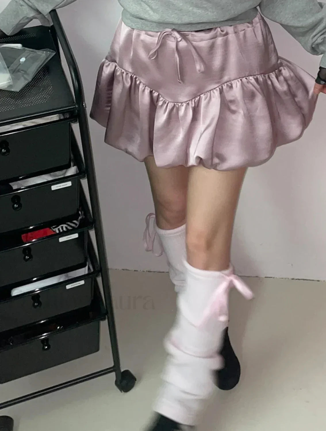 Patchwork Silk Tutu A-line Skirt