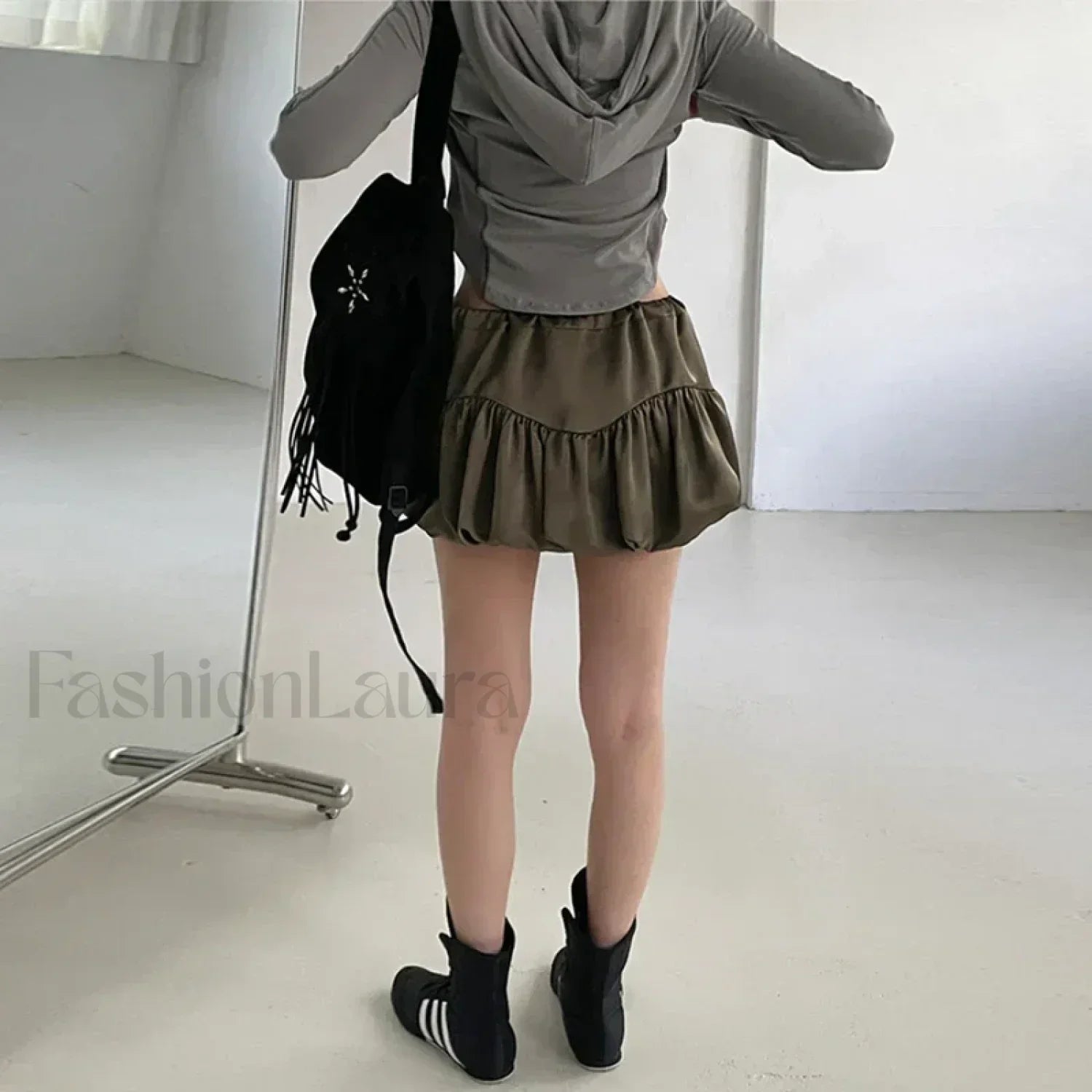 Patchwork Silk Tutu A-line Skirt