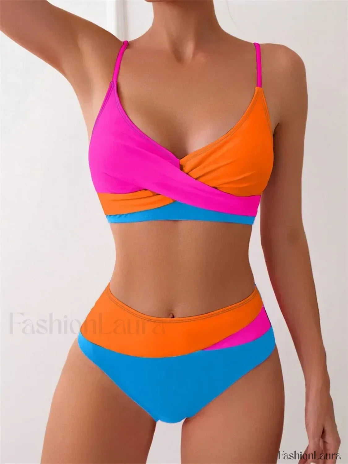 Patchwork String Bikini Set
