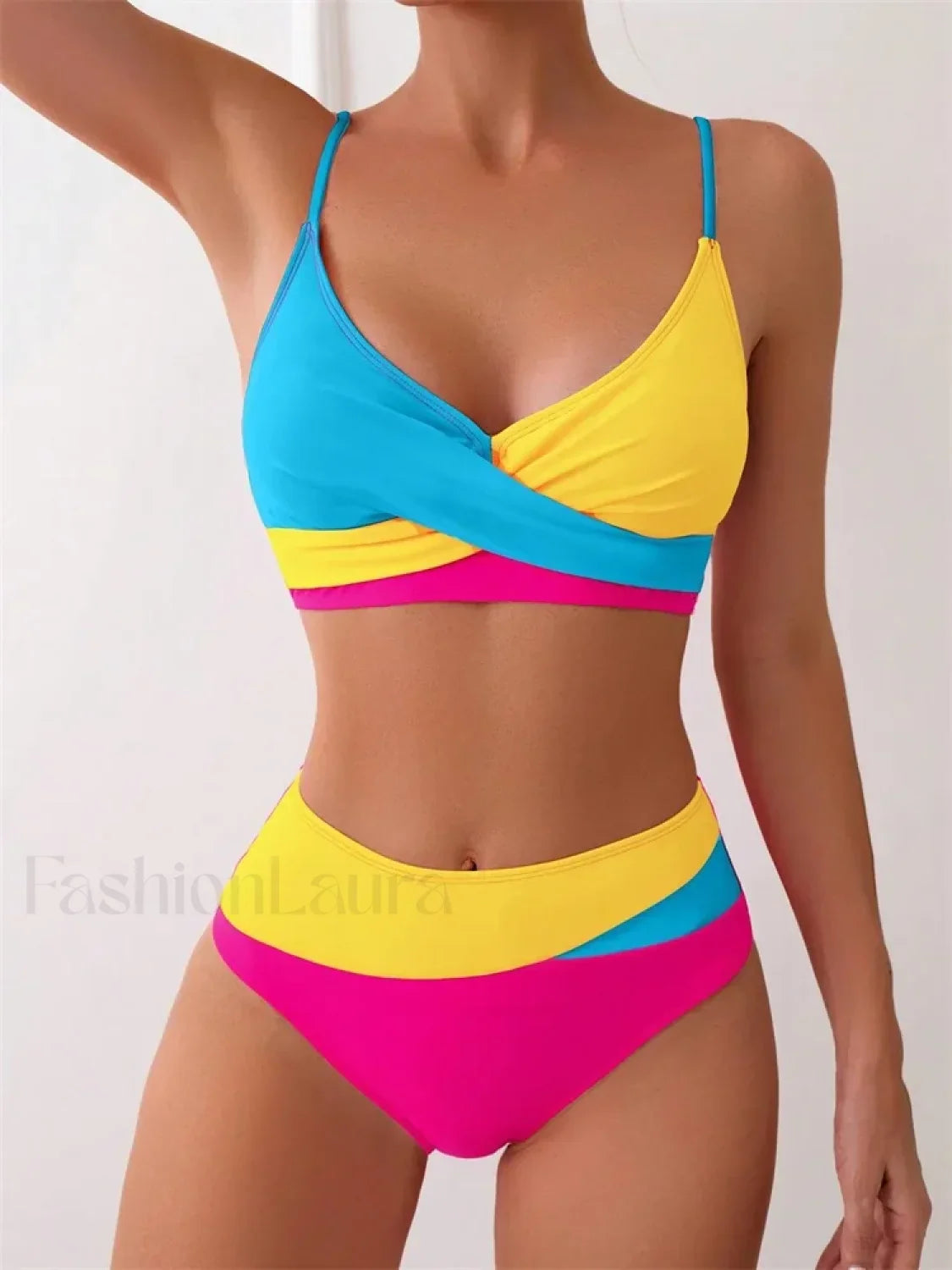 Patchwork String Bikini Set