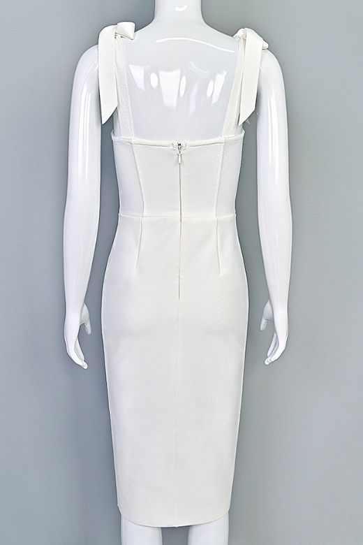 Payton Bandage Dress - White Pearl