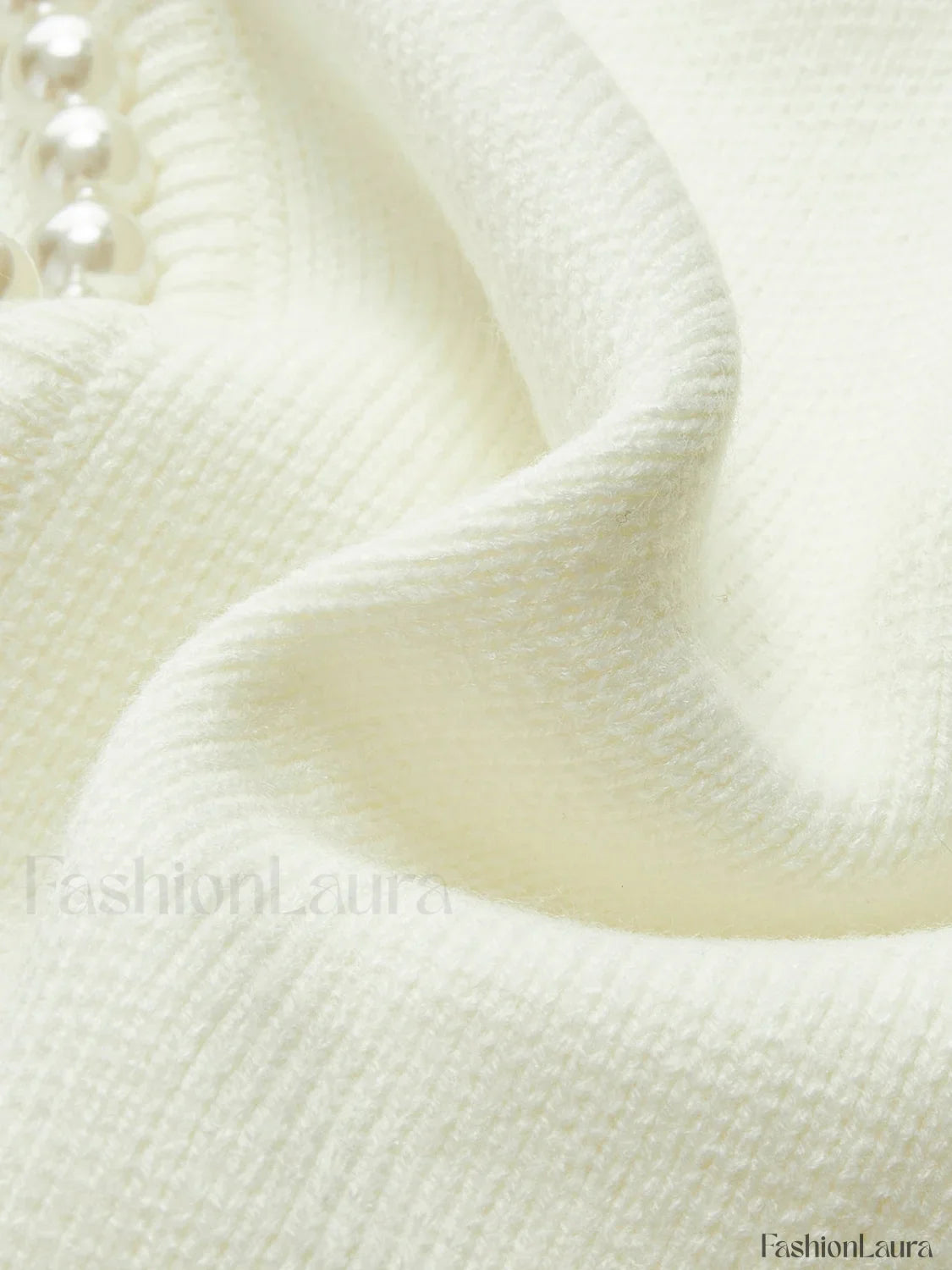 Pearl Trim Ripped Hem Cardigan