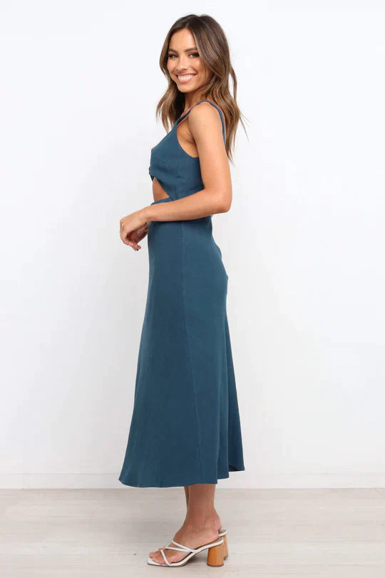 Galla Midi Dress in a Wrap Style for Women Easygoing Daywear