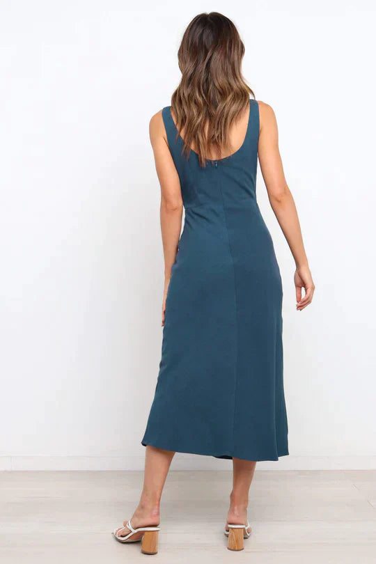 Galla Midi Dress in a Wrap Style for Women Easygoing Daywear