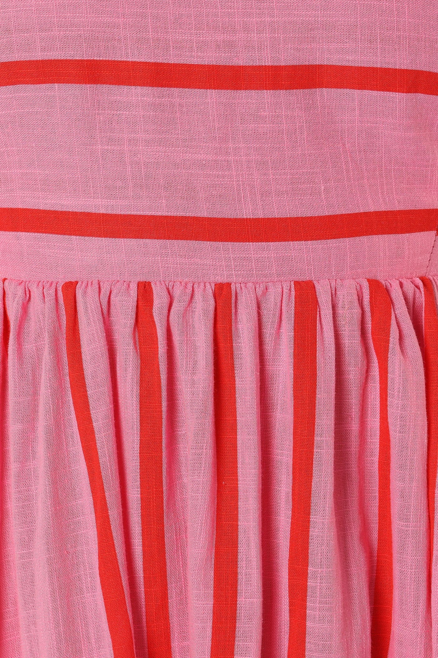 Striped Spaghetti Strap Tiered Maxi Dress 8