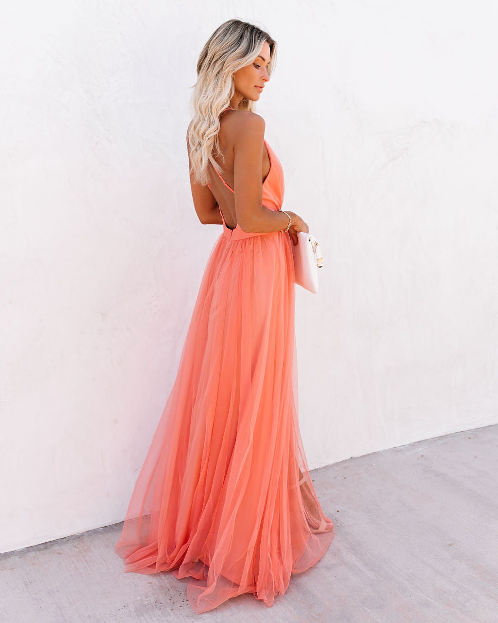 Petal Dust Maxi Dress - Apricot
