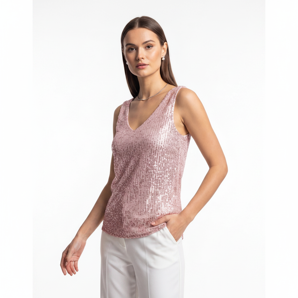 Elegant Shimmering Sequin Top with Comfortable Fit and Stylish Design