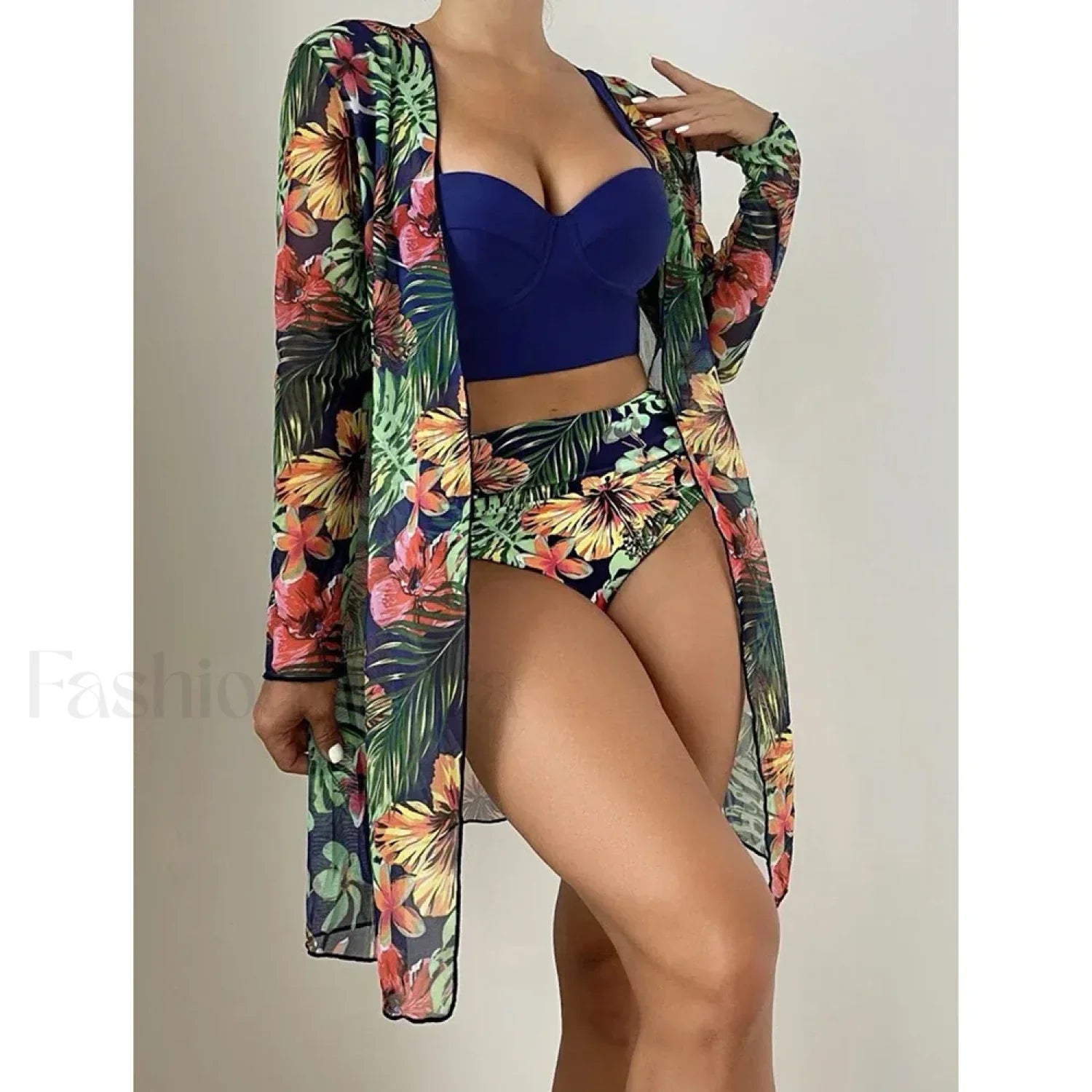 Pink Dot Print Mesh Cover Up