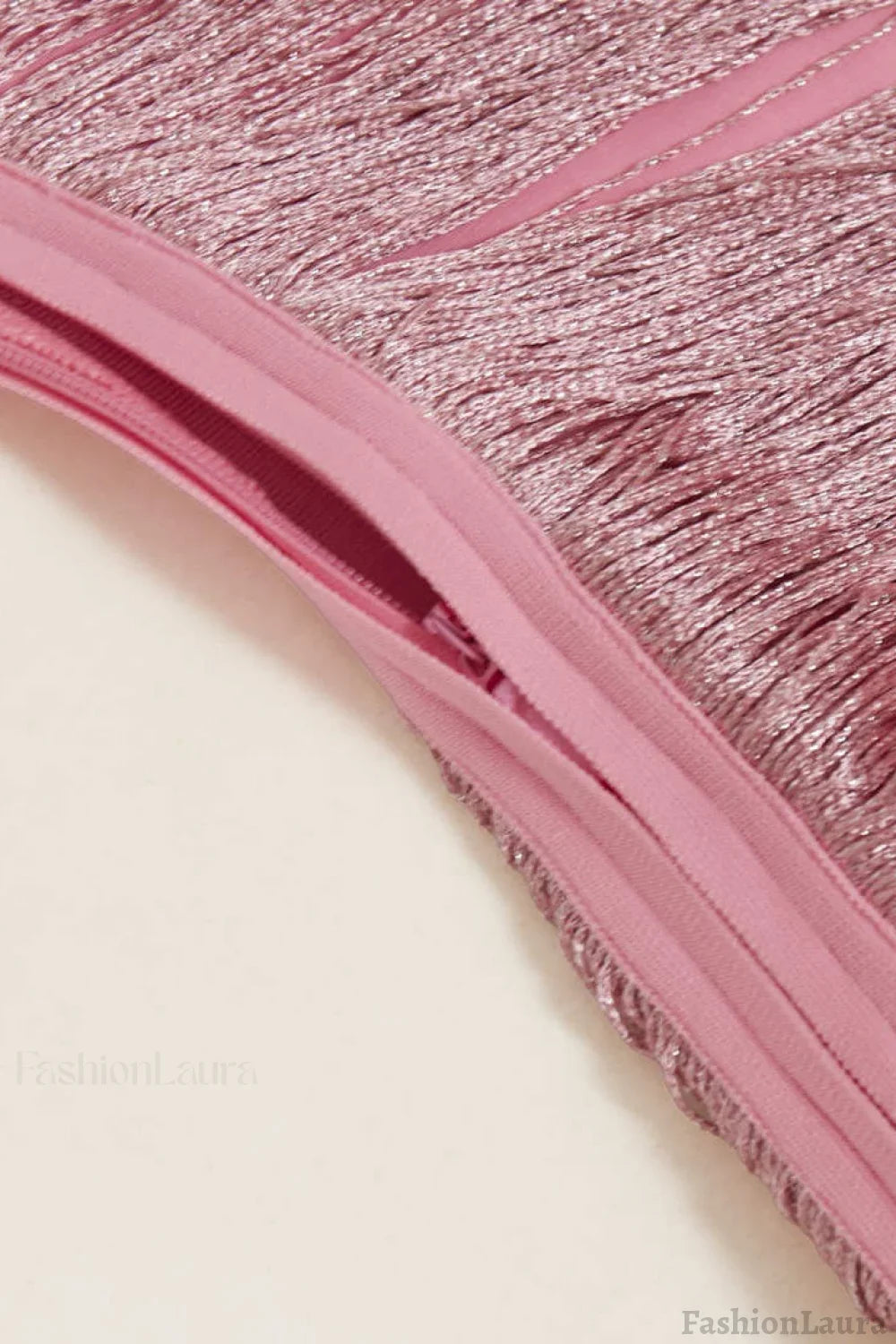 Pink Fringe Bandage Party Dress