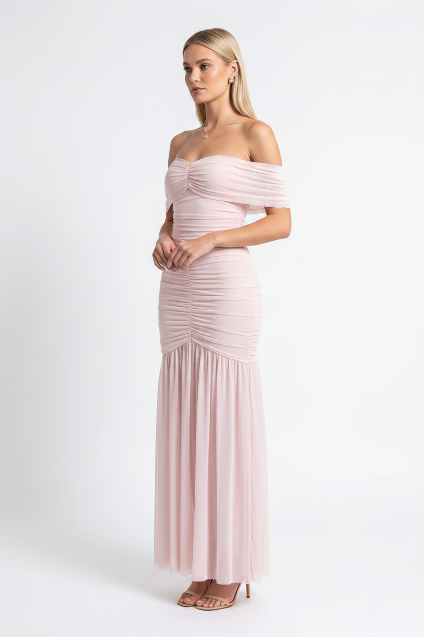 Elegant Slim Fit Evening Dress with Cap Sleeves and Knee-Length Hem