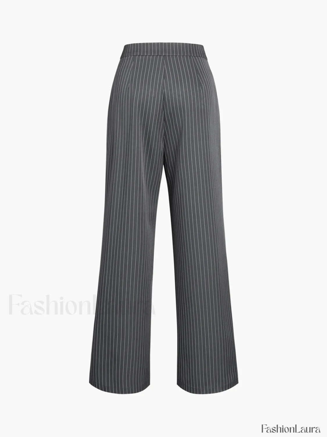 Pinstripe Pleated Wide Trendy Leg Dress Pants