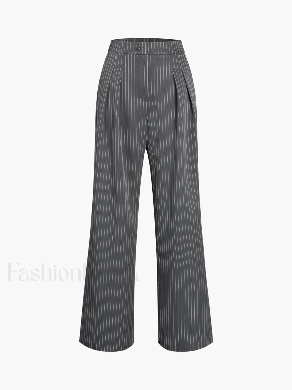 Pinstripe Pleated Wide Trendy Leg Dress Pants