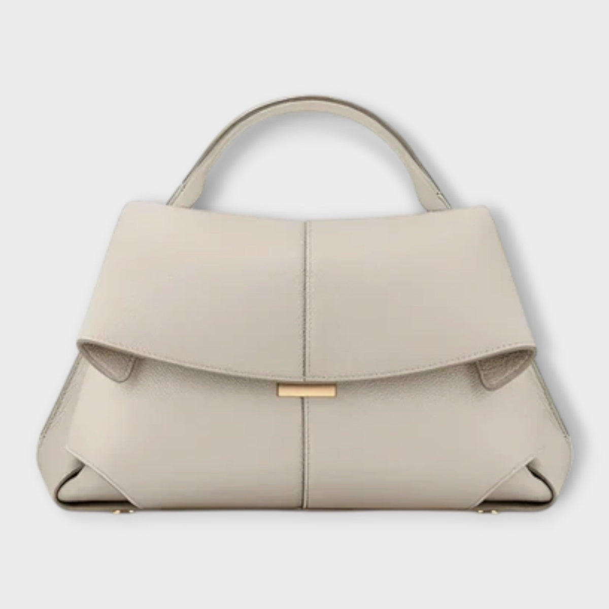Top Handle Structured Flap Satchel Bag