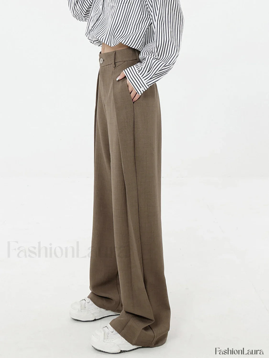 Pleated Baggy Graceful Wide Leg Pants