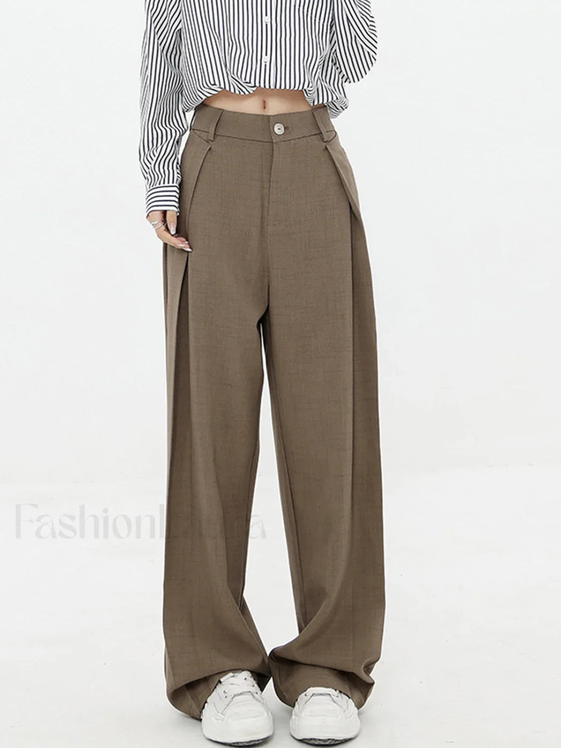 Pleated Baggy Graceful Wide Leg Pants