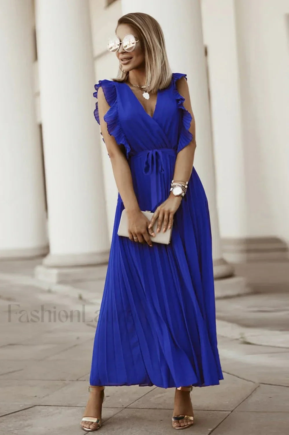 Pleated Elegant Maxi Dress