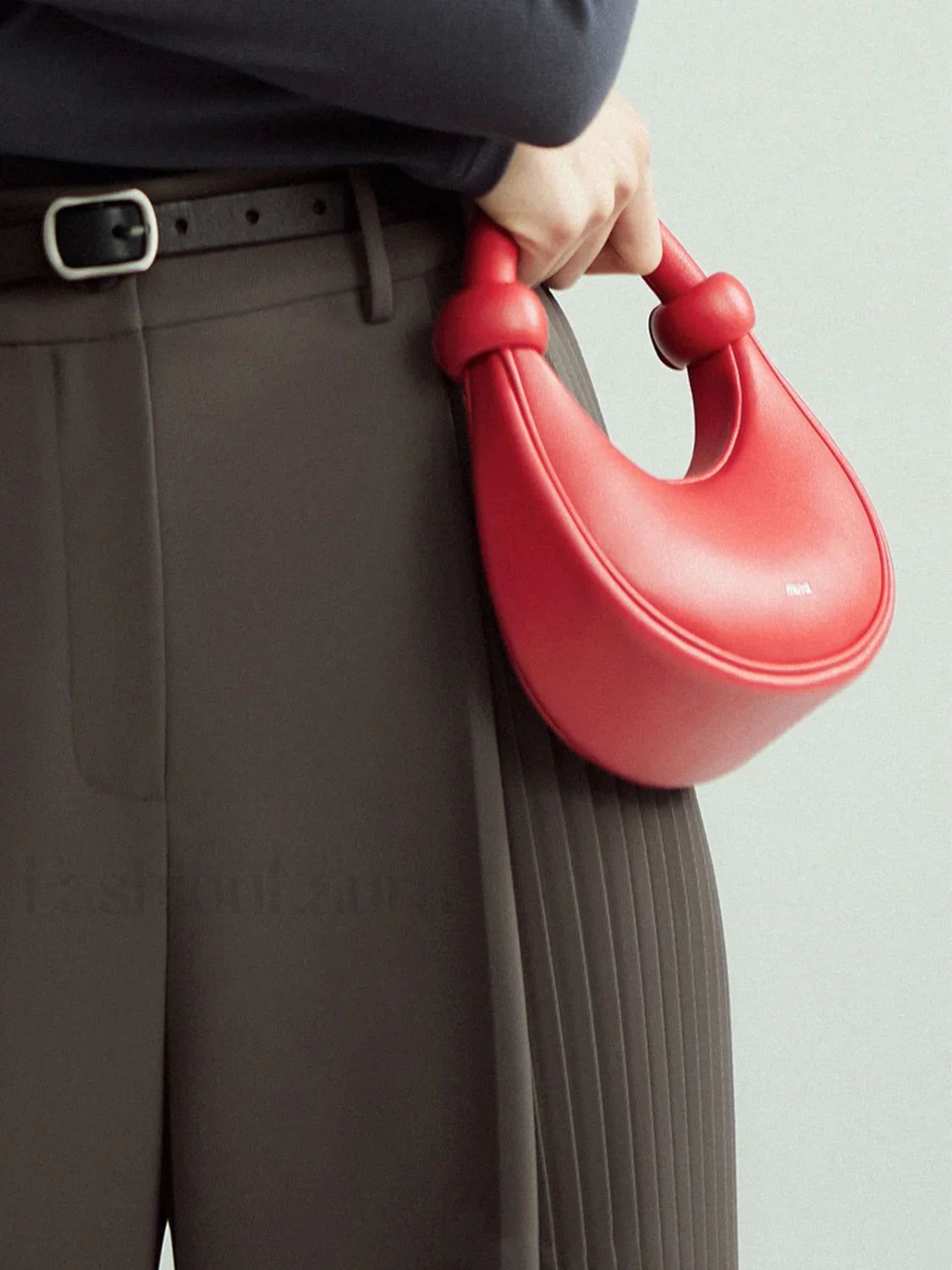 Pleated Wide Leg Trendy Pants Without Belt