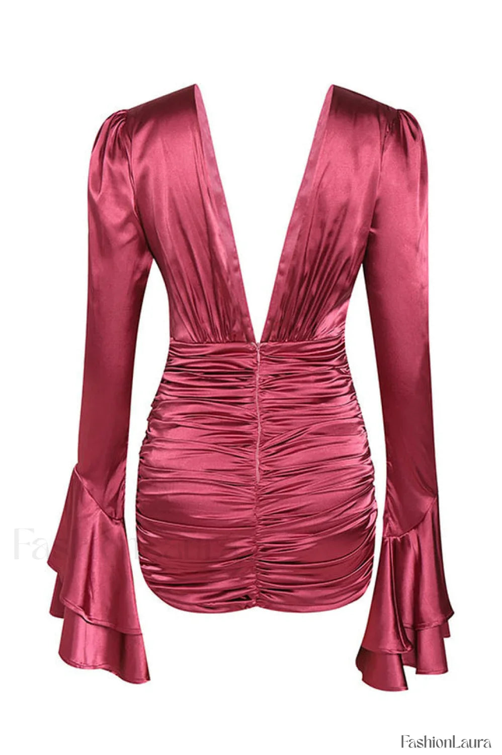 Plunging V Neck Charming Cocktail Mini Dress