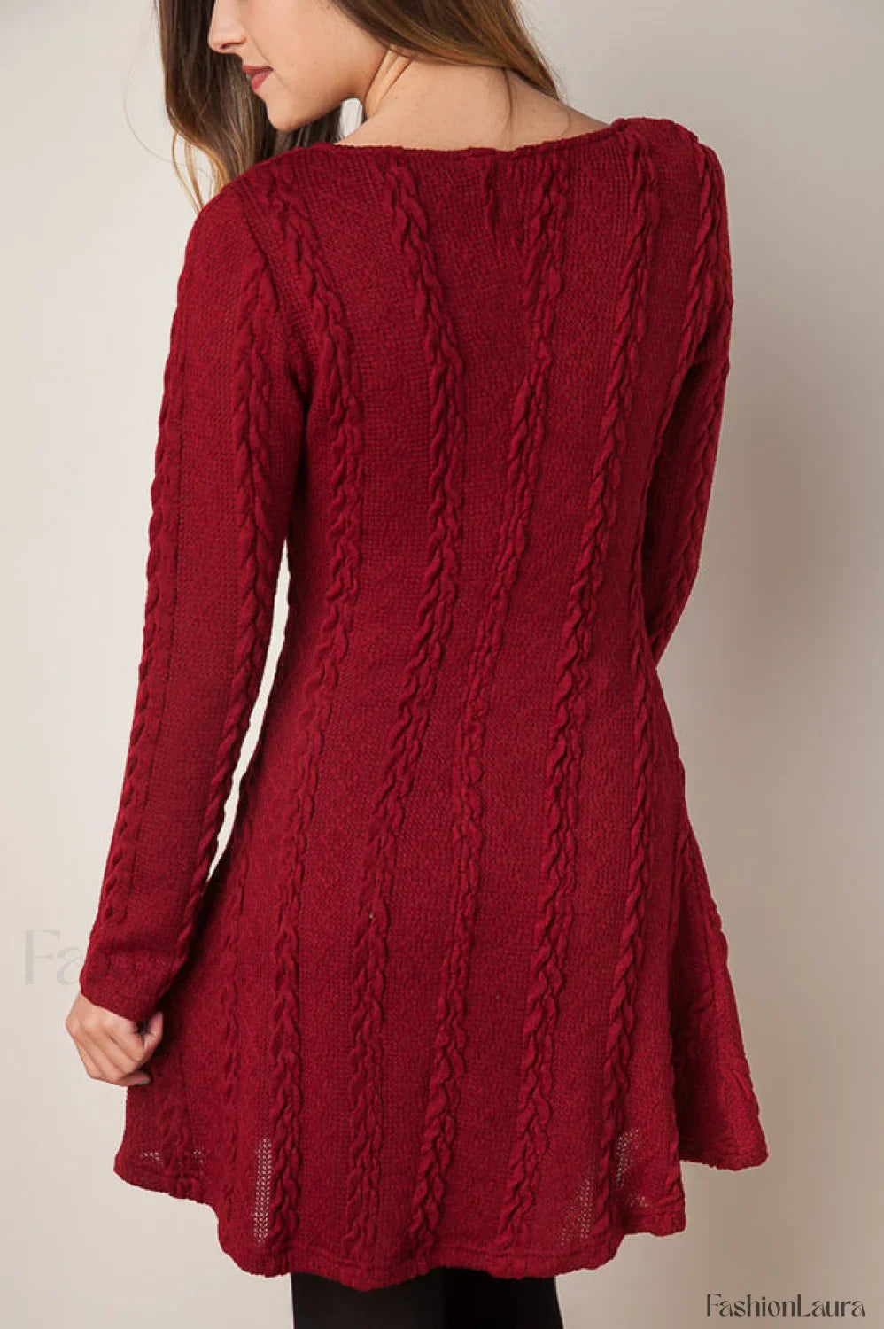 Plus Size Casual Charming S-3XL Sweater Dress
