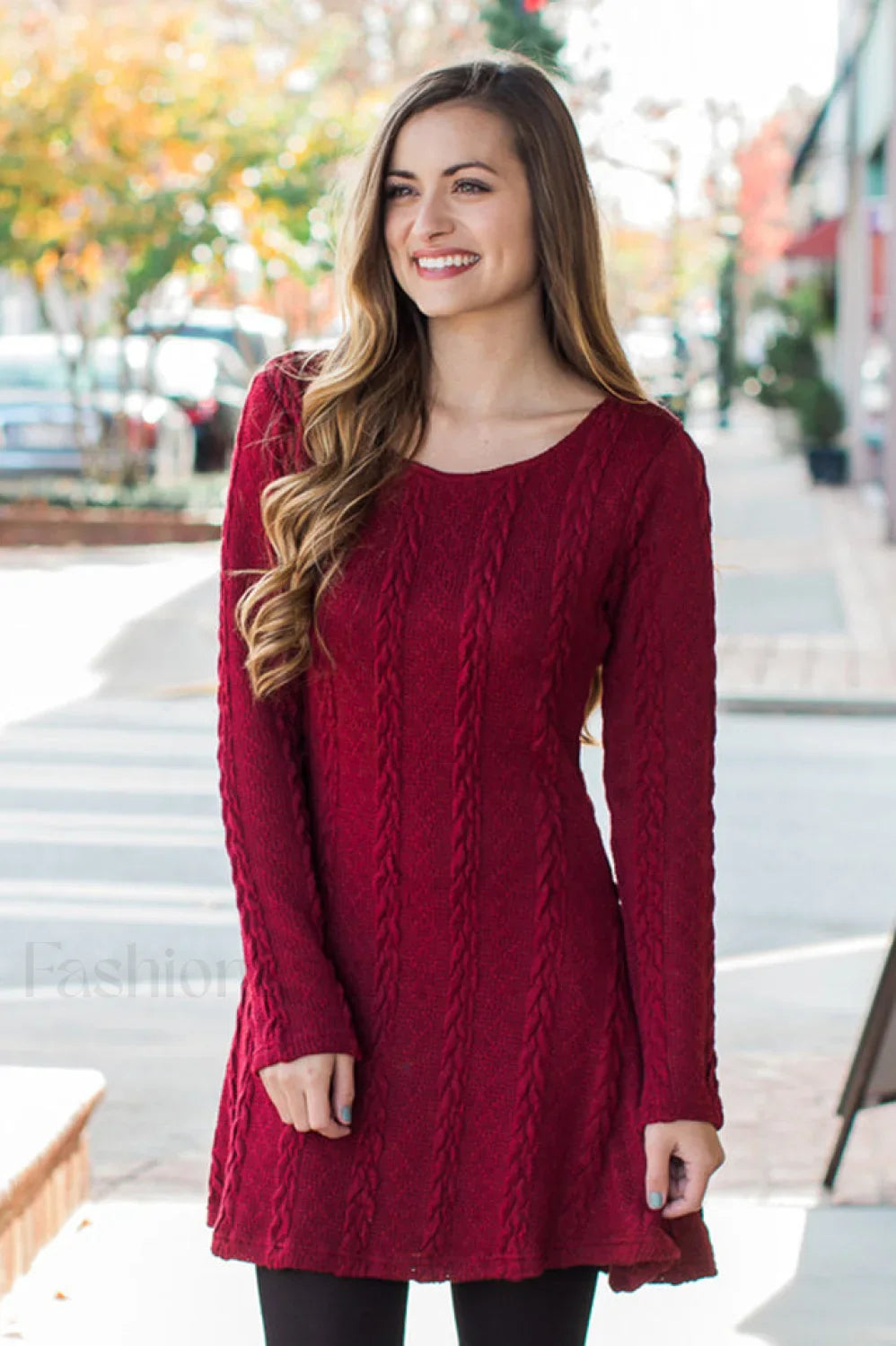 Plus Size Casual Charming S-3XL Sweater Dress