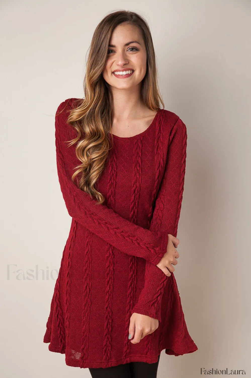 Plus Size Casual Charming S-3XL Sweater Dress