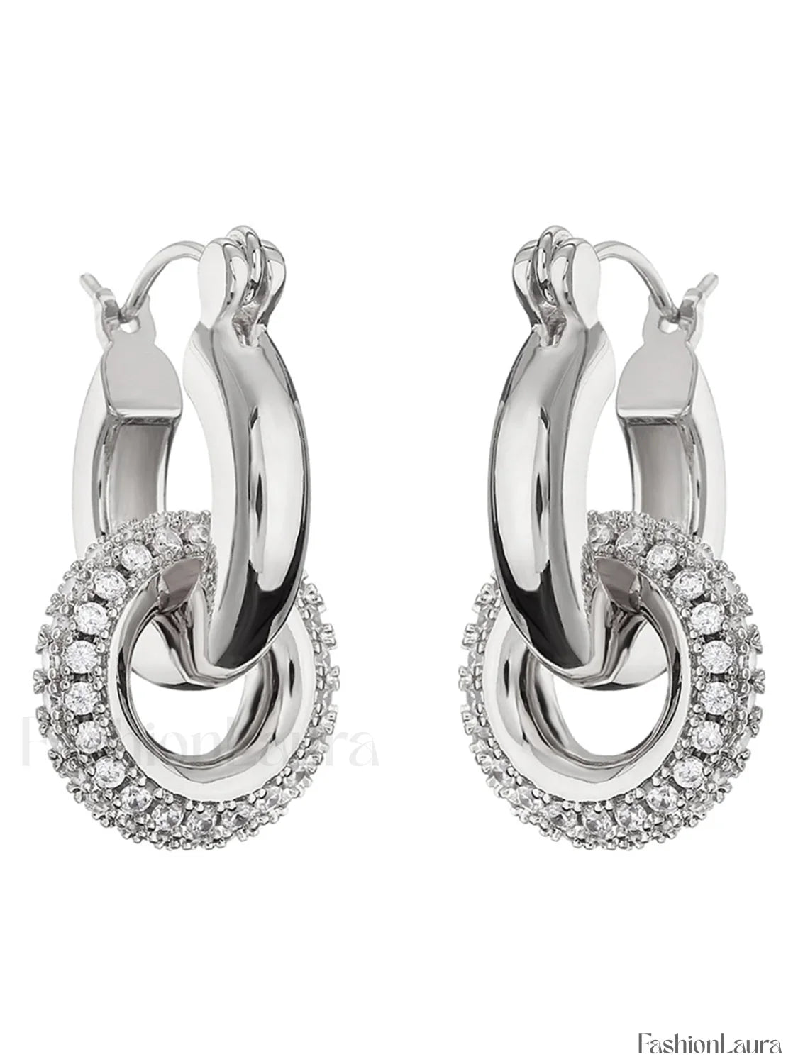 Polished Double Graceful Hoop Earrings