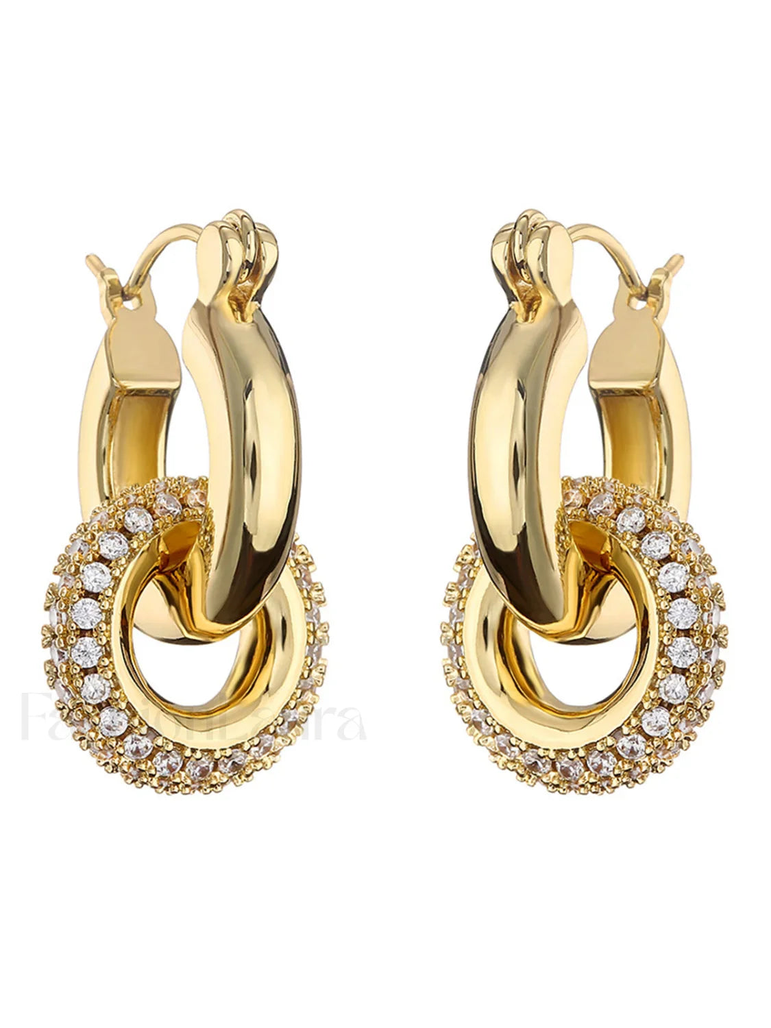 Polished Double Graceful Hoop Earrings