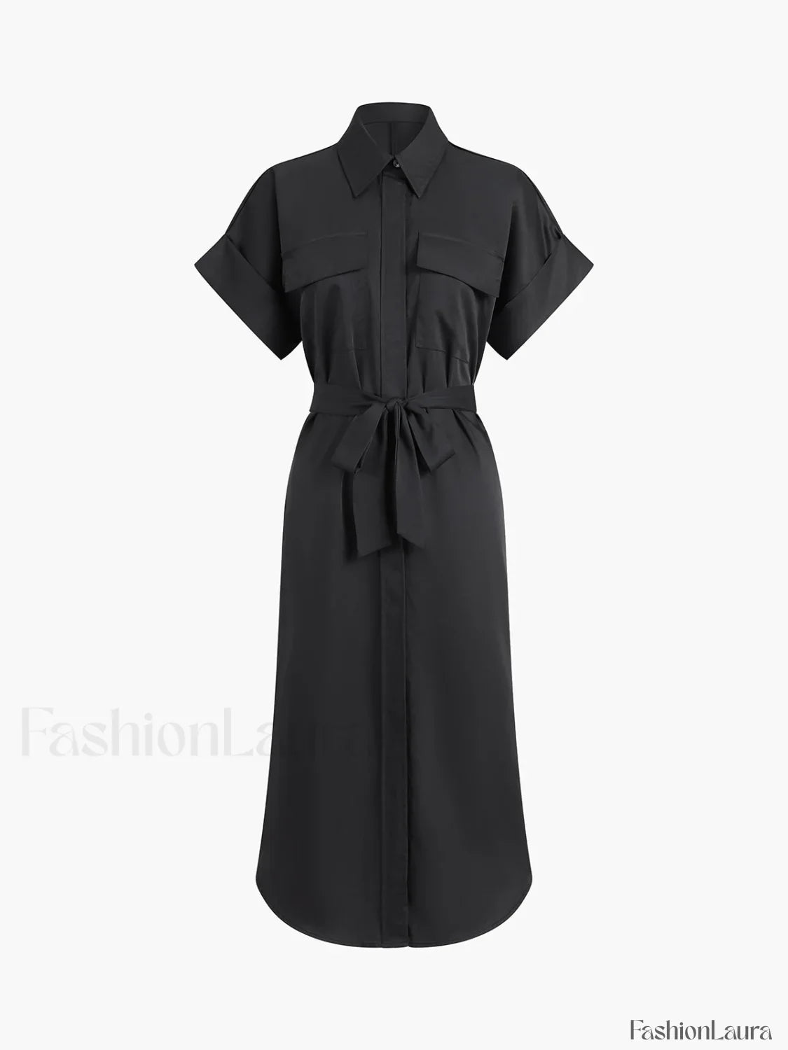 Polo Pockets Graceful Tied Midi Dress