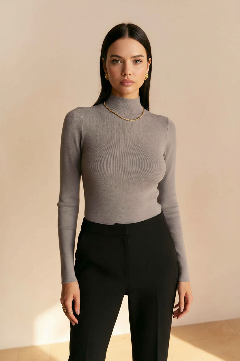 Stylish Comfortable Knit Sweater with Breathable Fabric and Relaxed Fi