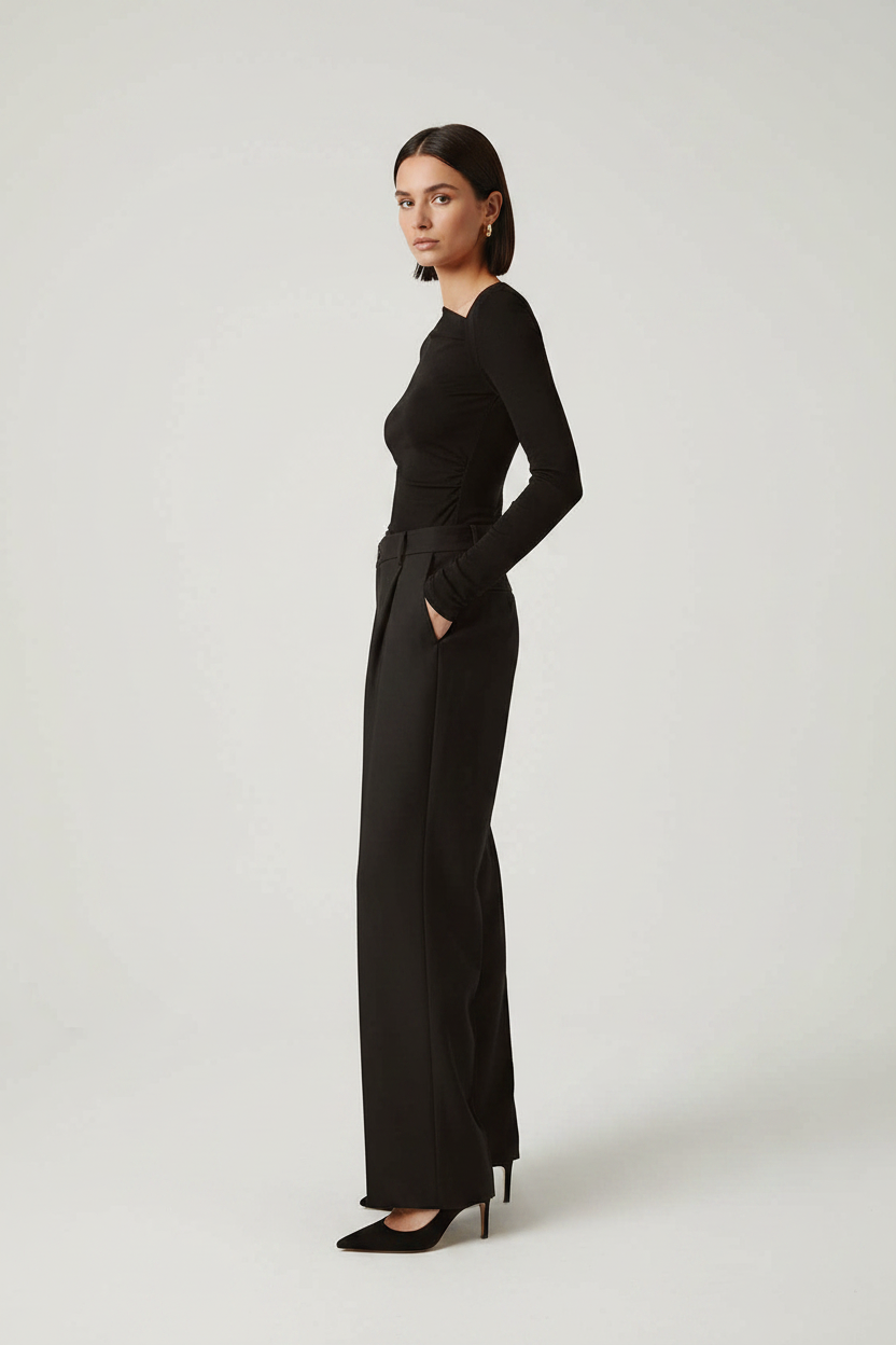 Chic Asymmetrical Women's Top with Elegant Design and Versatile Fit