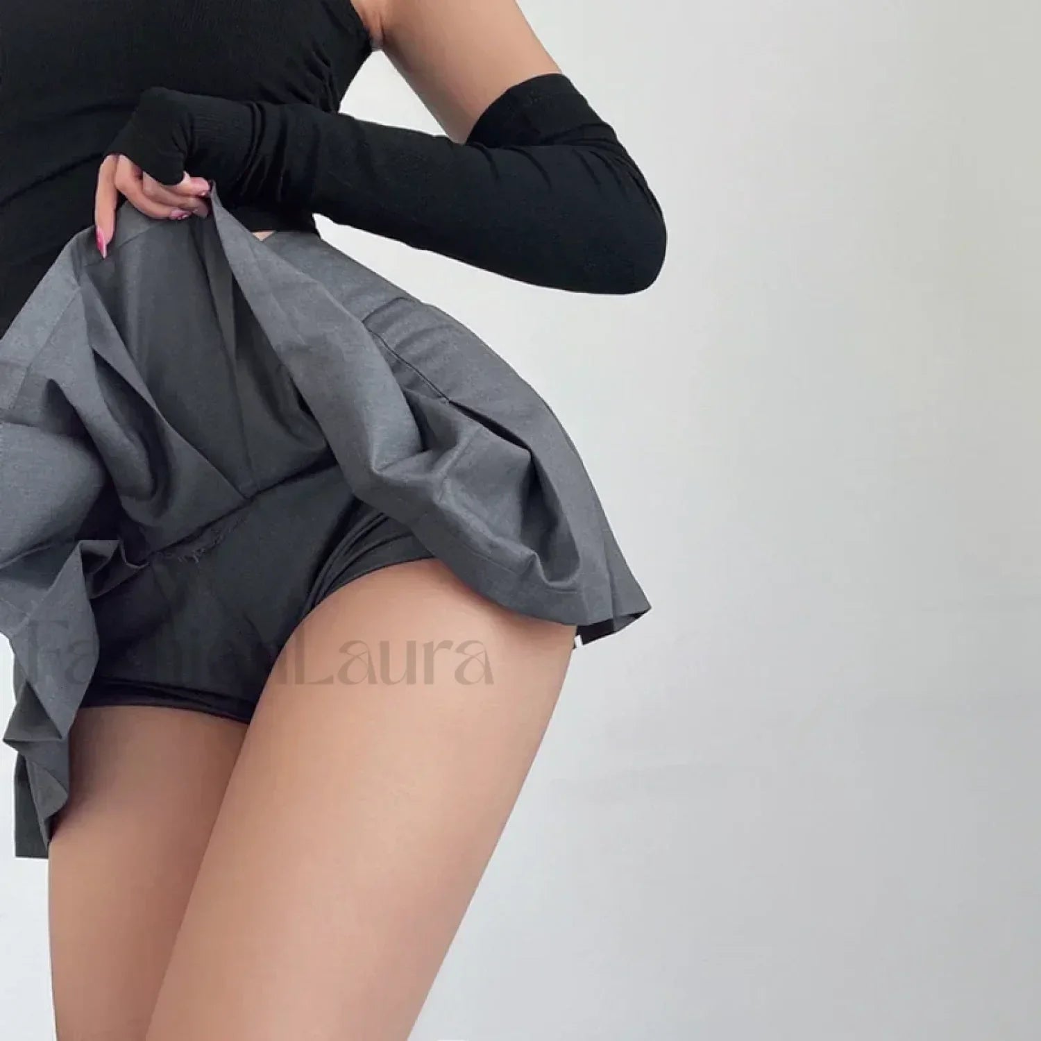 Preppy Micro Mini A-line Skirt