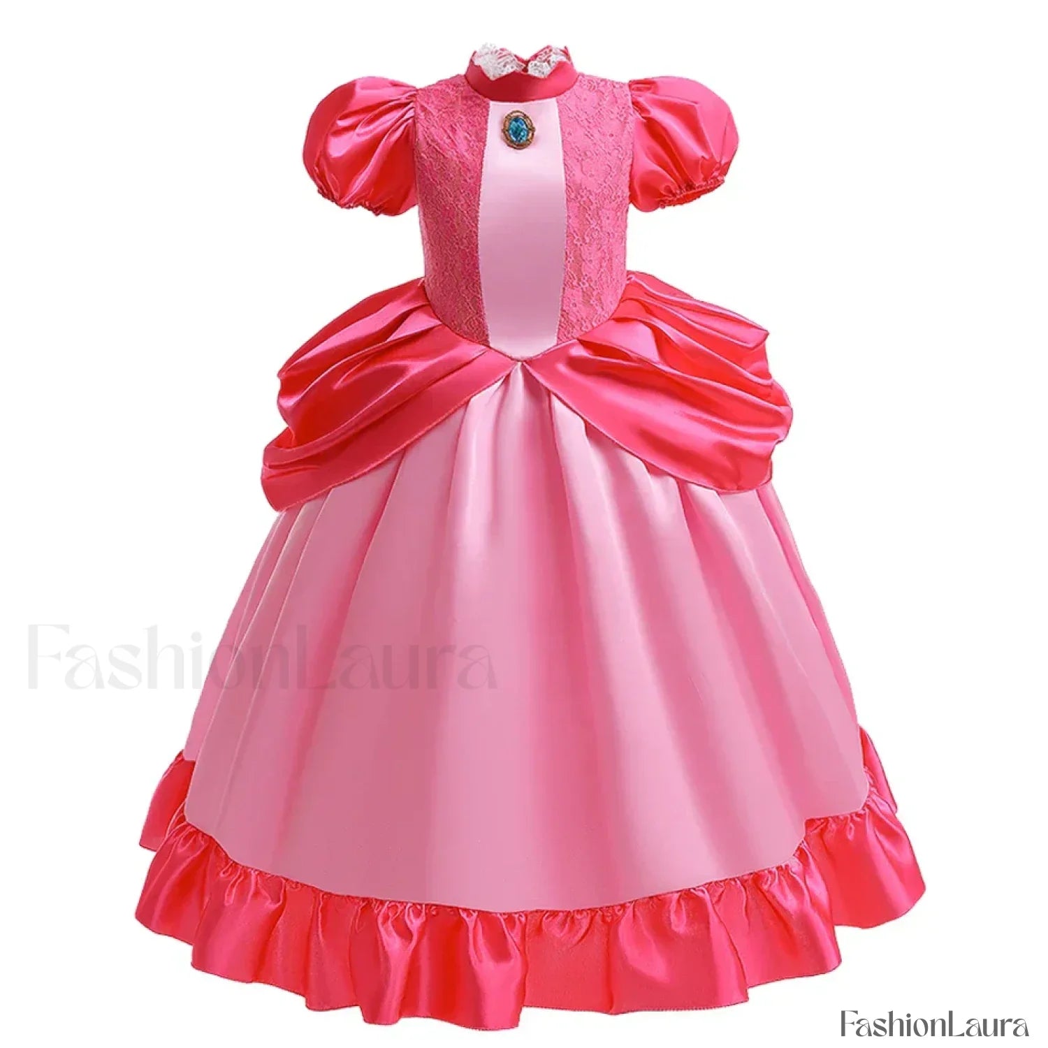 Princess Cosplay Peach Dress Accessories Role Play Carnival Birthday Kid Costume