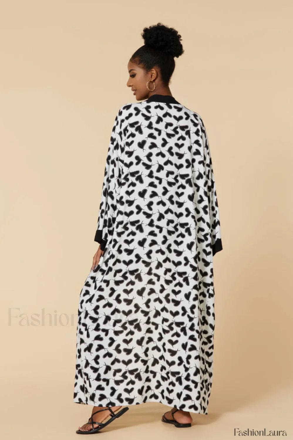 Print Belted Stylish Kimono Dress