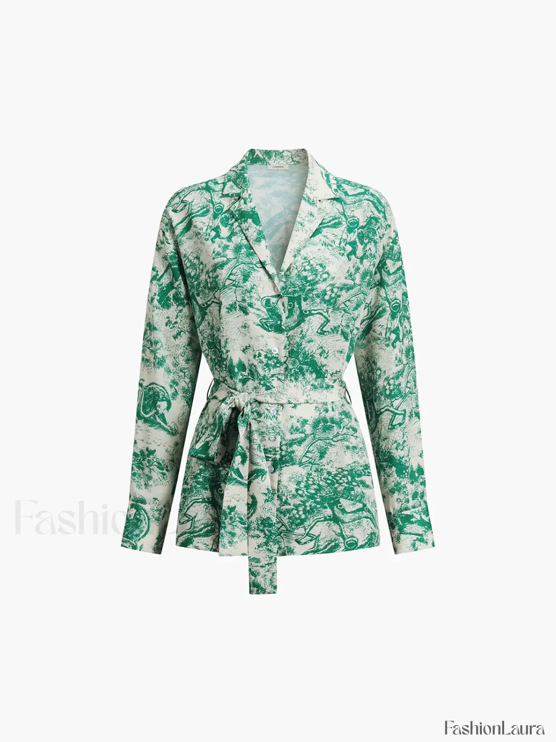 Printed Tie Graceful Up Pants Set