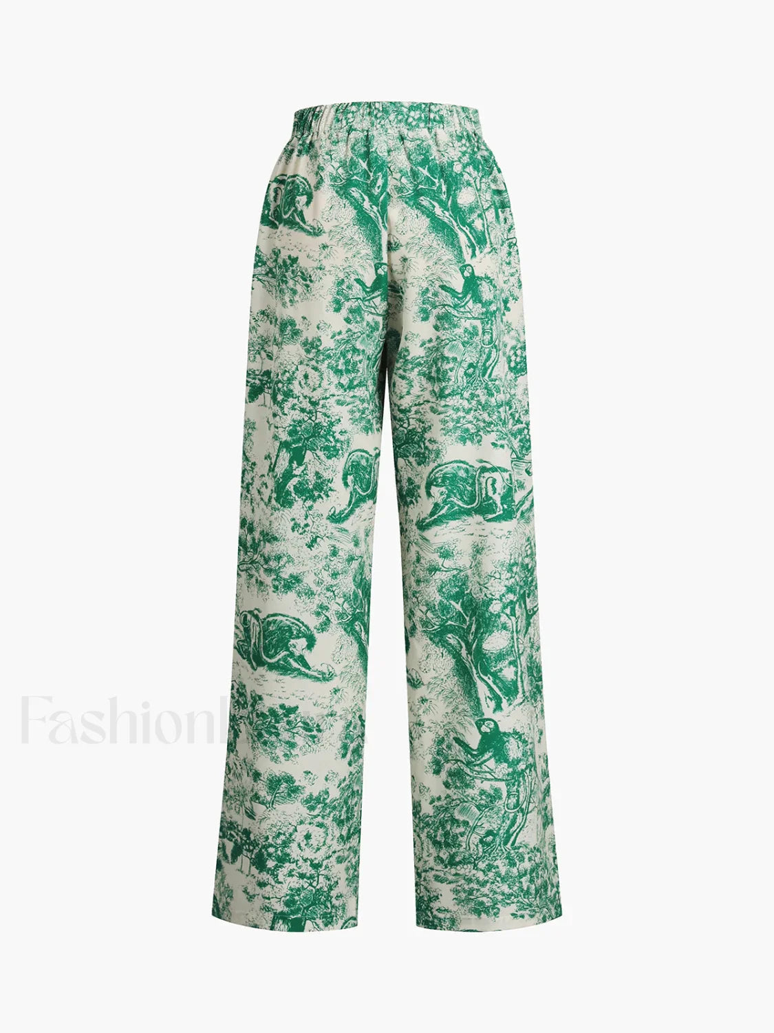 Printed Tie Graceful Up Pants Set
