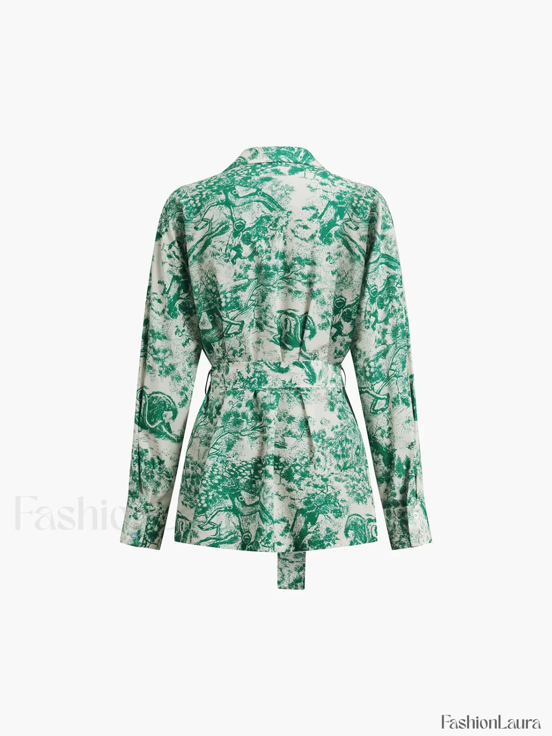 Printed Tie Graceful Up Pants Set