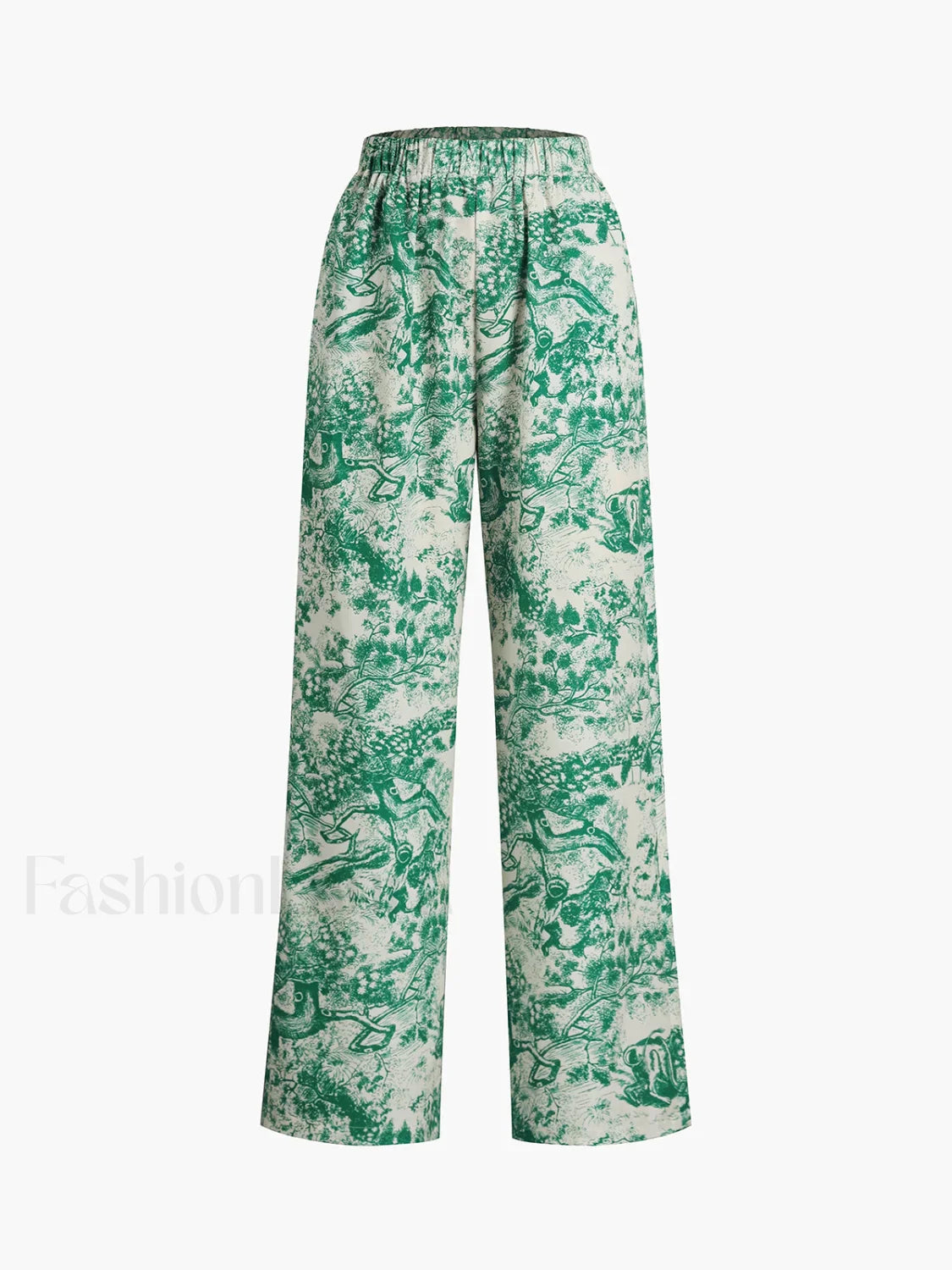 Printed Tie Graceful Up Pants Set
