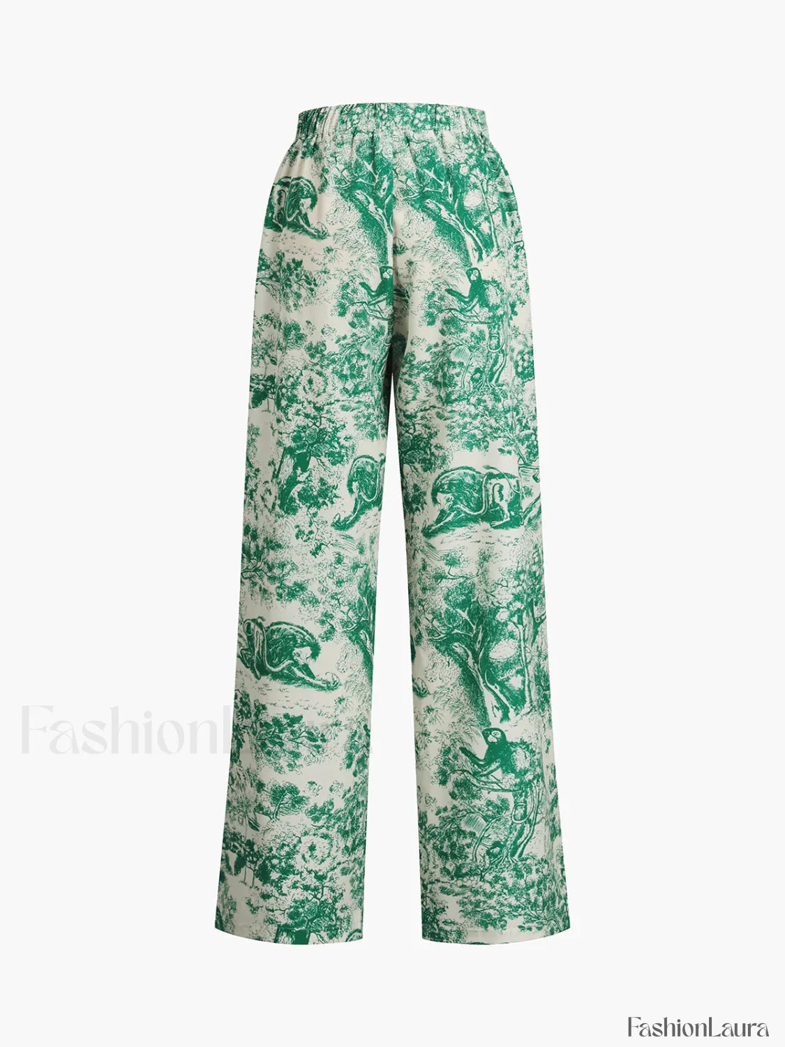 Printed Tie Graceful Up Pants Set