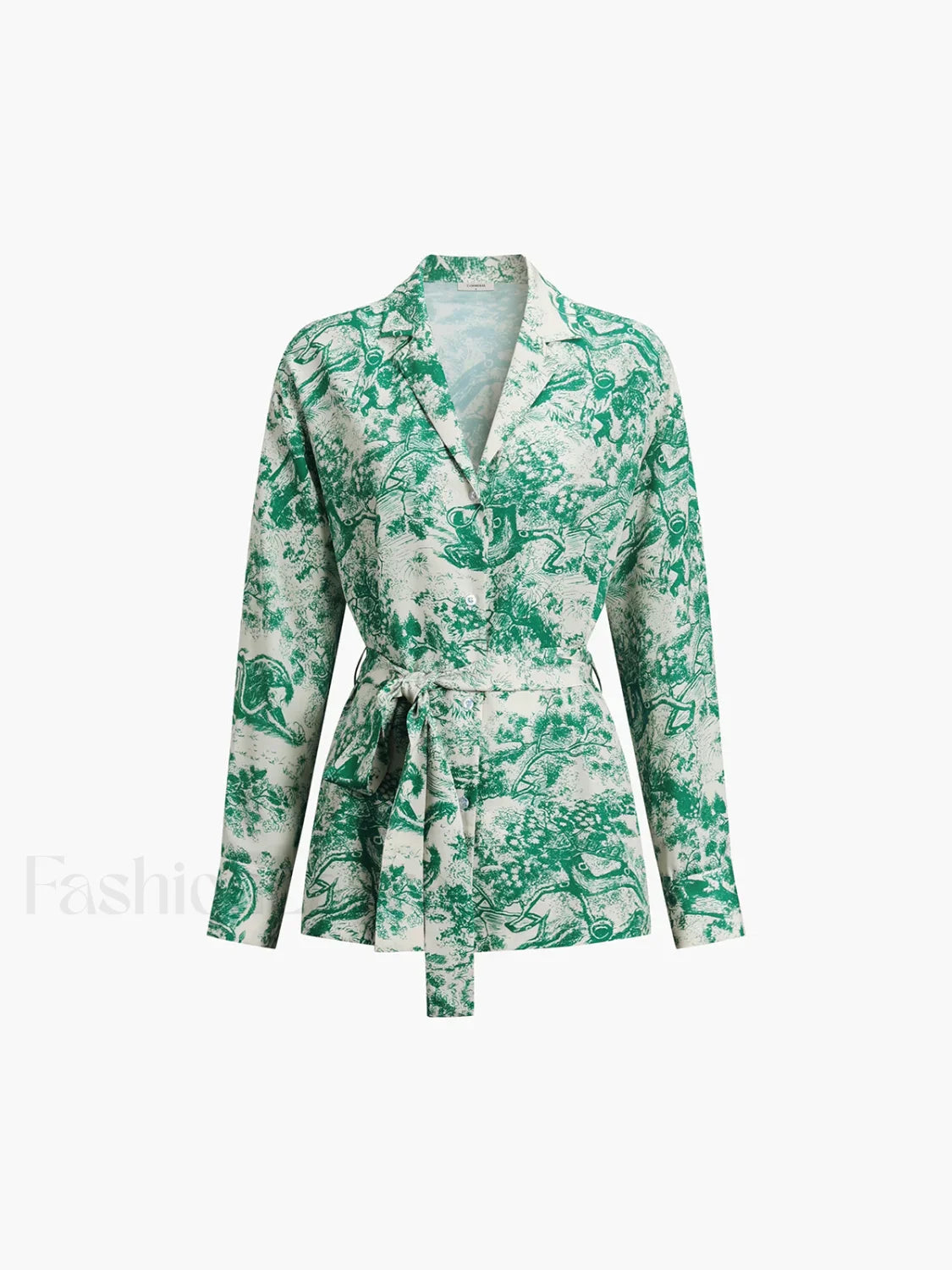 Printed Tie Graceful Up Pants Set