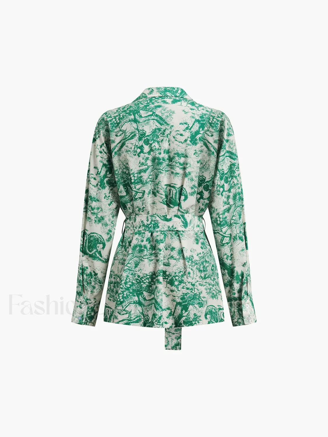 Printed Tie Graceful Up Pants Set